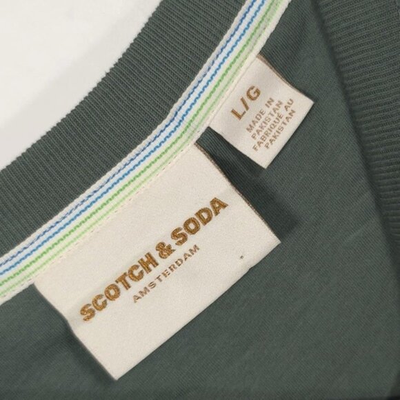 SCOTCH & SODA Men's T-Shirt LARGE Textured Knit Long Sleeve‎ Green 11195-1024 - Picture 4 of 9